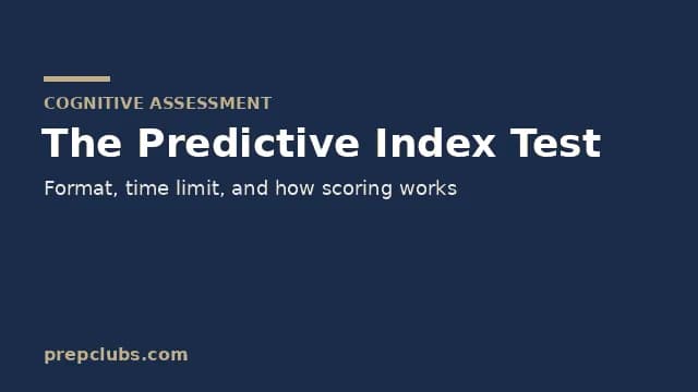 Predictive Index Test: Format, Time Limit, Sample Questions