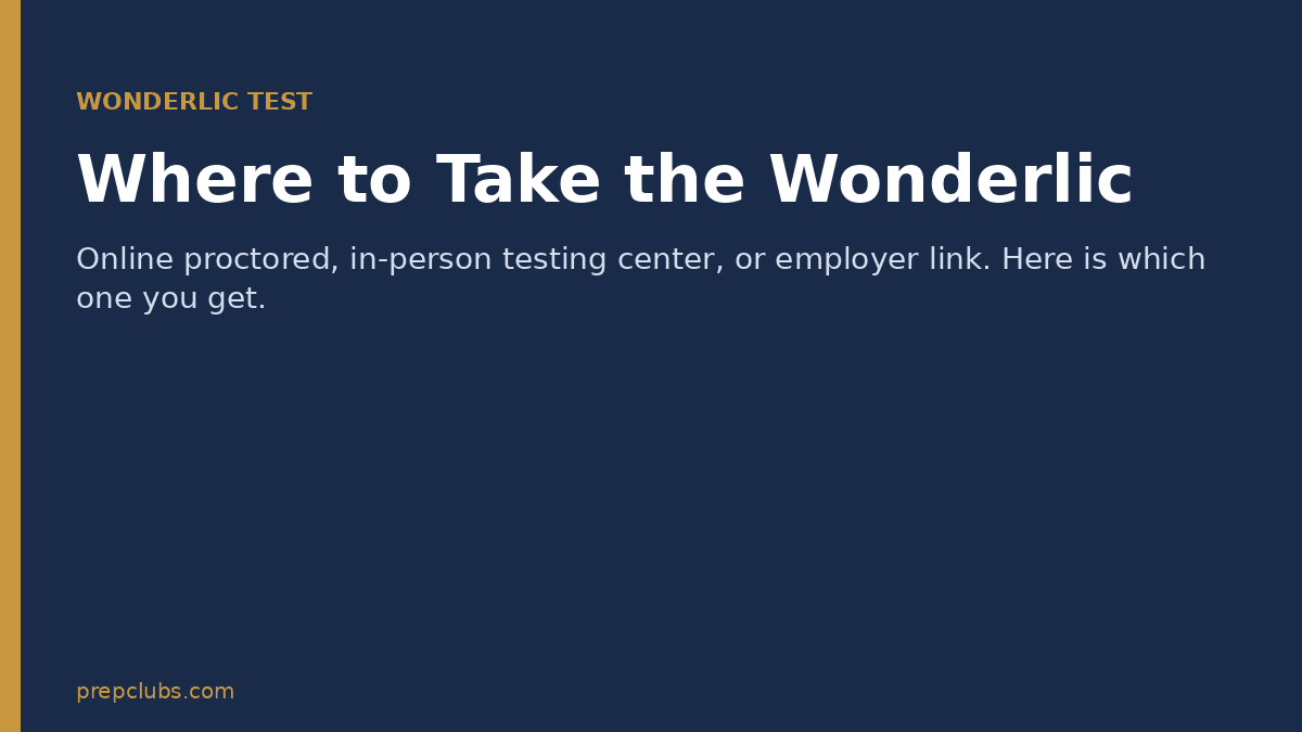 Where to Take the Wonderlic Test (Online and In-Person)