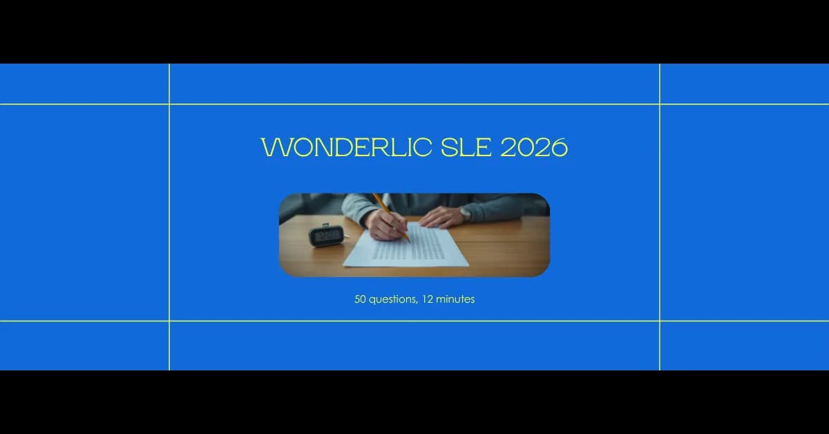 Wonderlic SLE (Scholastic Level Exam): Format, Score, and Practice